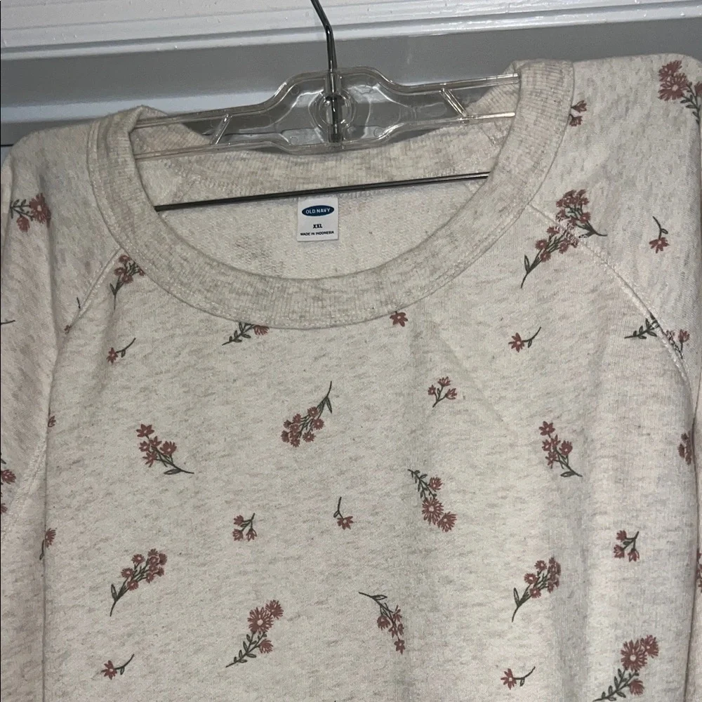Old Navy Floral Cream Sweatshirt